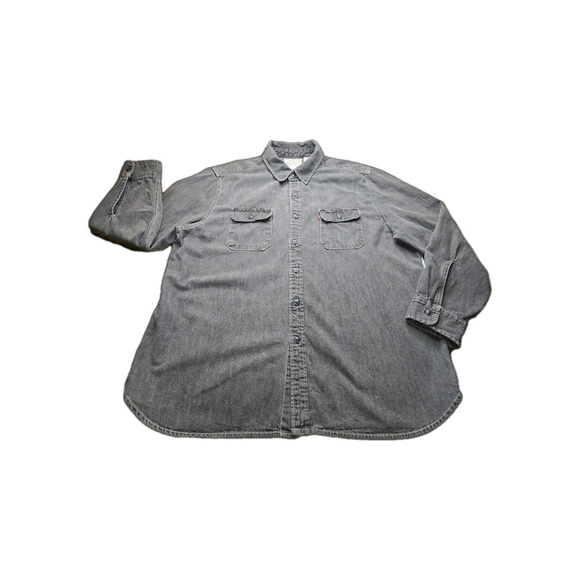 Levi's Other - Levis Denim Shirt Mens XXL Faded Black Button Up Workwear Red Tab Cotton